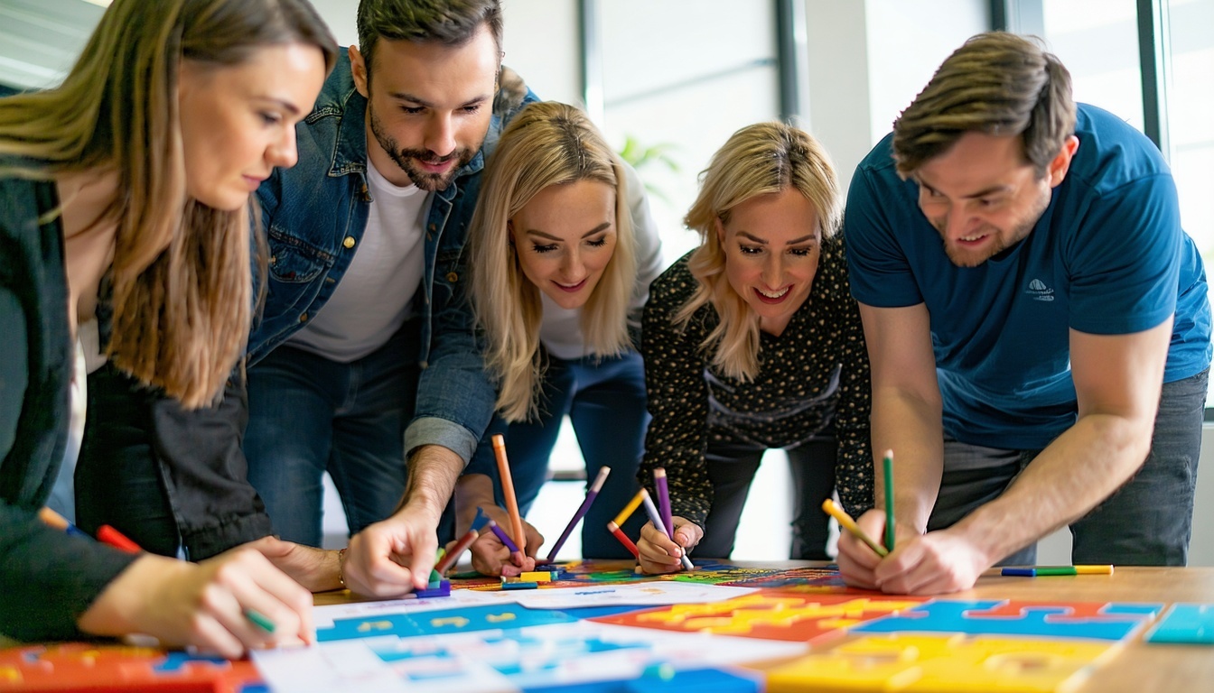 Team collaborating on autism justice initiatives